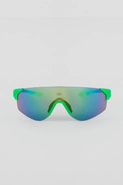 Speed Sunglasses - Green Glow Mirror/Green Glow