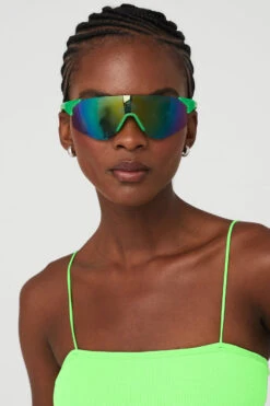 Speed Sunglasses - Green Glow Mirror/Green Glow -Attire Mew Sales A0201W 04814 b1 s1 a1 1 m100