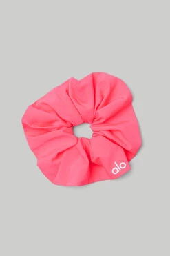 Oversized Scrunchie - Fluorescent Pink Coral