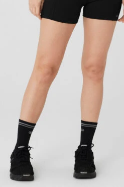 Women's Half-Crew Performance Sock - Black -Attire Mew Sales A0295W 01 b1 a1 1 m89