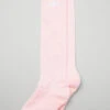 Women's Knee-High Throwback Barre Sock - Powder Pink/White