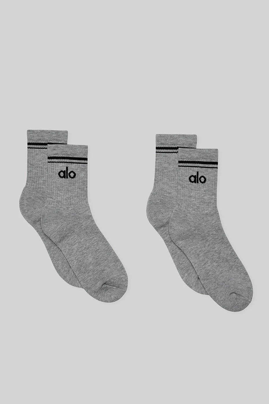 Unisex Half-Crew Throwback Sock (2 Pack) - Athletic Heather Grey 1 Unisex Half-Crew Throwback Sock (2 Pack) - Athletic Heather Grey
