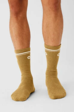 Unisex Throwback Sock - Golden Olive Branch/White -Attire Mew Sales A0357U 05004 b1 a2 1 m100 f682c957 fe70 43cb 907f 2734176f7bf6