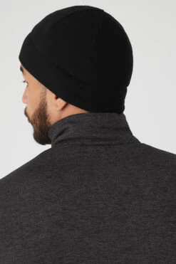 Performance Fleece Beanie - Black -Attire Mew Sales A0424U 01 b1 s1 a6 1 m130