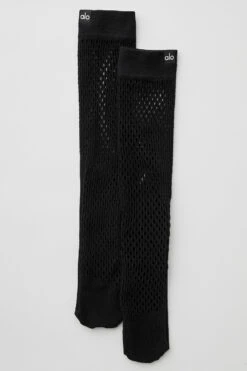 Women's Mesh Up Sock - Black -Attire Mew Sales A0439W 01 b1 a1