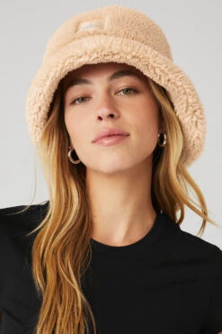 Foxy Sherpa Bucket Hat - Camel -Attire Mew Sales A0461U 01660 b1 a1 m89