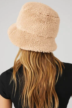 Foxy Sherpa Bucket Hat - Camel -Attire Mew Sales A0461U 01660 b1 a2 m89