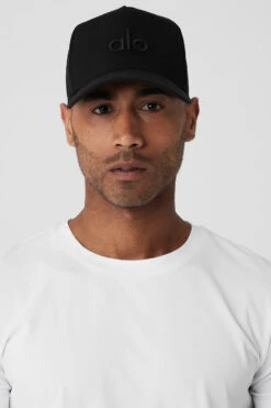 District Trucker Hat - Black -Attire Mew Sales A0467U 01 b1 a1 m138