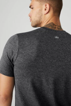 Conquer Reform Crewneck Short Sleeve - Dark Heather Grey -Attire Mew Sales M1205R 01300 b1 s3 a4 1 m108