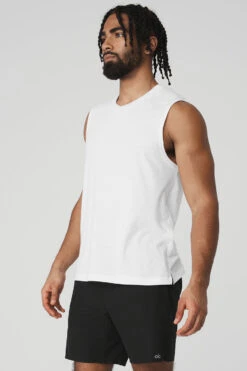 The Triumph Muscle Tank - White 6 The Triumph Muscle Tank - White -Attire Mew Sales M2033R 00 b1 s3 a2 1 m93