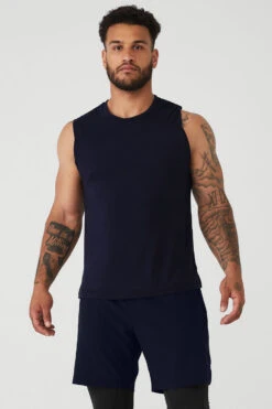 The Triumph Muscle Tank - Navy
