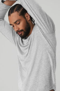 Triumph Long Sleeve Tee - Athletic Heather Grey -Attire Mew Sales M3079R 02910 b1 s3 a4 1 m92