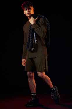 Triumph Long Sleeve Tee - Espresso -Attire Mew Sales M3079R 04064 b2 s3 a1 m133