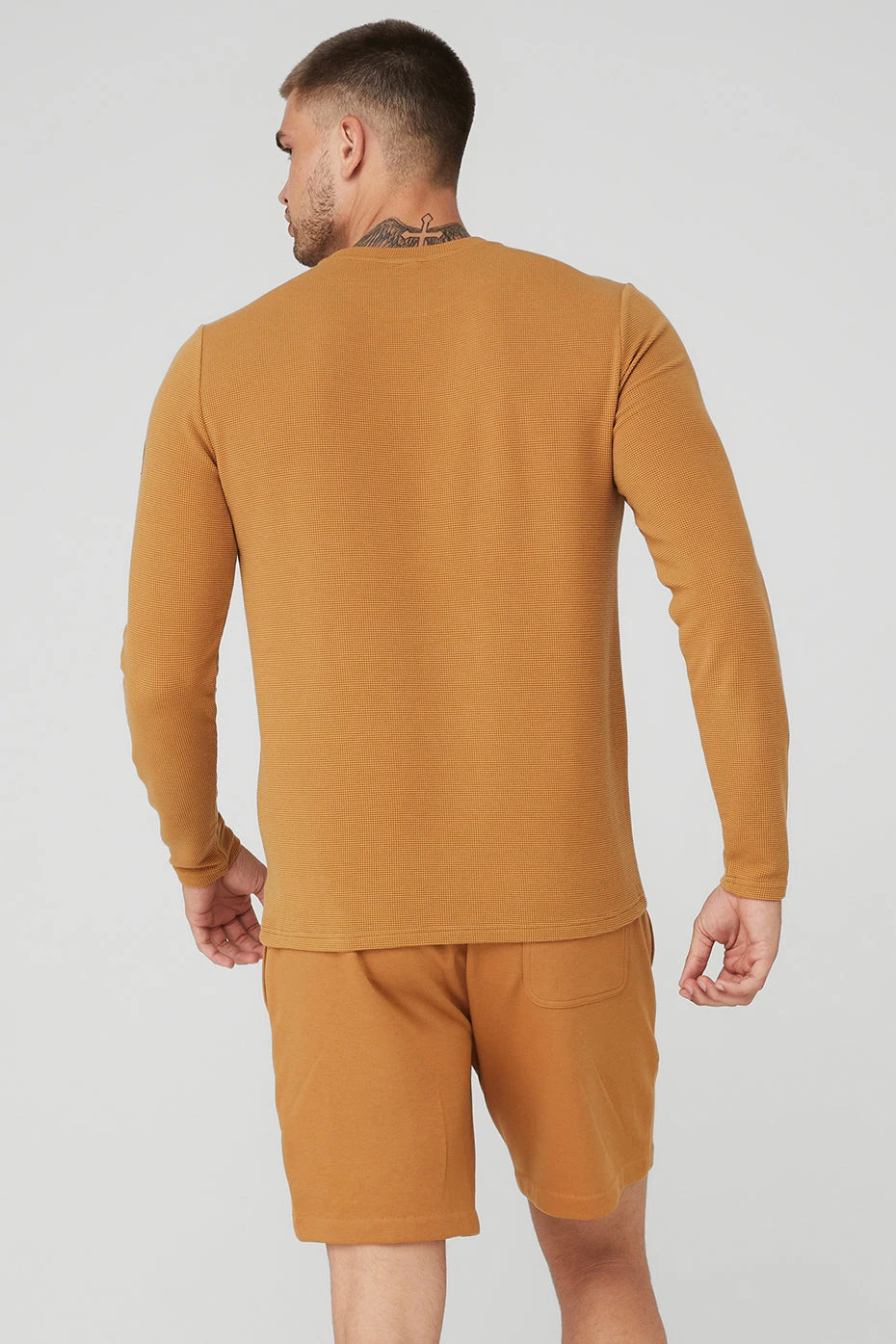 Micro Waffle Fast Break Long Sleeve Tee - Toffee 2 Micro Waffle Fast Break Long Sleeve Tee - Toffee - Image 2