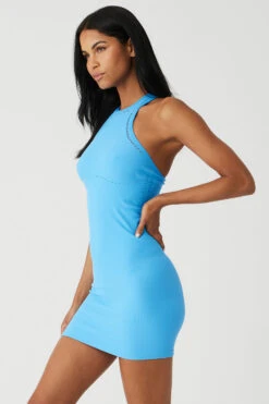Seamless Open Air Racerback Dress - Azure Blue -Attire Mew Sales U3031RGW8158R 04830 b1 s1 a2 1 m18