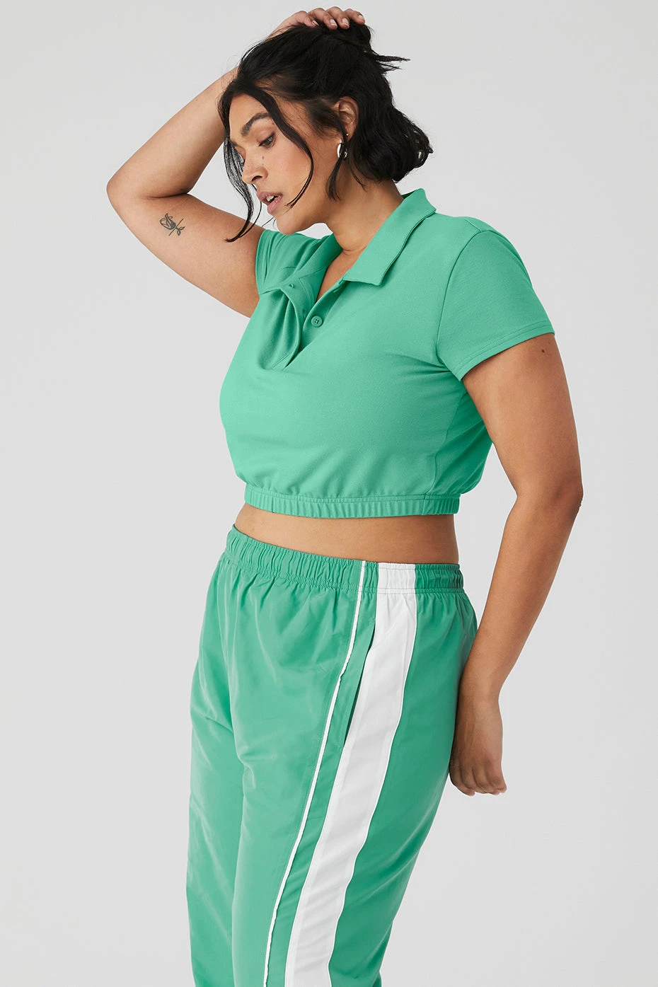 Cropped Prestige Polo - Lettuce 8 Cropped Prestige Polo - Lettuce - Image 8