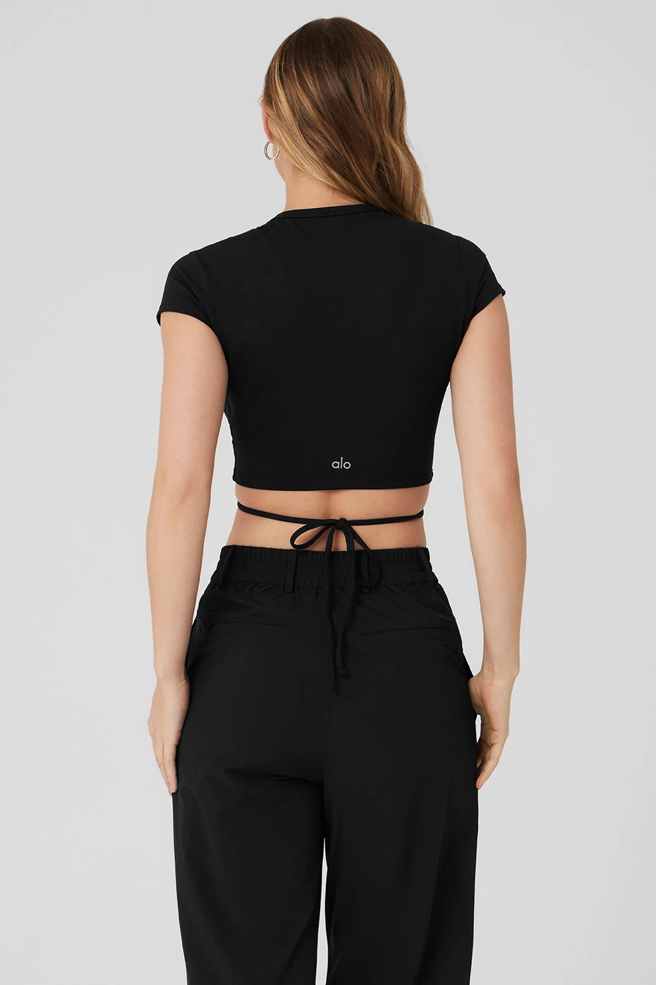 Airbrush Criss Cross Short Sleeve - Black 2 Airbrush Criss Cross Short Sleeve - Black - Image 2