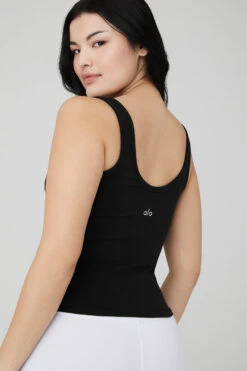 Seamless Chosen Tank - Black -Attire Mew Sales W2741R 01 b1 s4 a4 1 m29