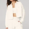 Renown Cropped Button-Up Pullover - Ivory