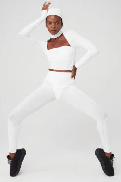 Day Break Corset Long Sleeve Top - Winter White -Attire Mew Sales W3728R 04857 b1 s1 a5 1 m100