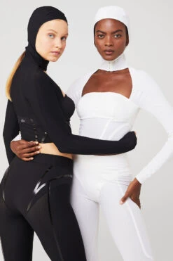 Day Break Corset Long Sleeve Top - Winter White -Attire Mew Sales W3728R 04857 b1 s1 a6 1 m100