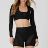Mesh Heat Wave Shrug - Black