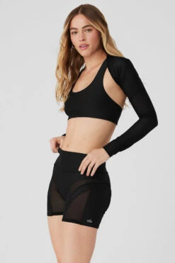 Mesh Heat Wave Shrug - Black 11 Mesh Heat Wave Shrug - Black -Attire Mew Sales W3733R 01 b1 s1 a2 1 m89