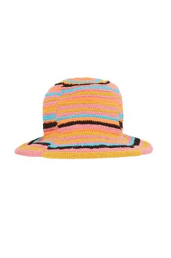 Alo X Tropic Of C Crochet Bucket Hat - Sunset Stripe