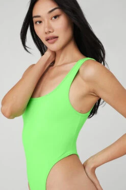 Airbrush Hot Shot Bodysuit - Green Glow -Attire Mew Sales W8132R 04565 b1 s1 a4 1 m54