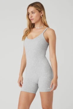 Seamless Ribbed Mellow Onesie - Athletic Heather Grey 7 Seamless Ribbed Mellow Onesie - Athletic Heather Grey -Attire Mew Sales W8133R 02910 b1 s1 a2 1 m89