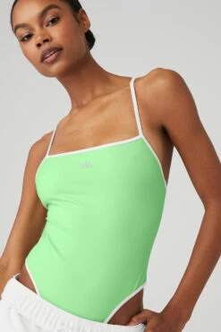 Ivy League Bodysuit - Ultramint/White 8 Ivy League Bodysuit - Ultramint/White -Attire Mew Sales W8139R 04478 b1 s1 a4 1 m76