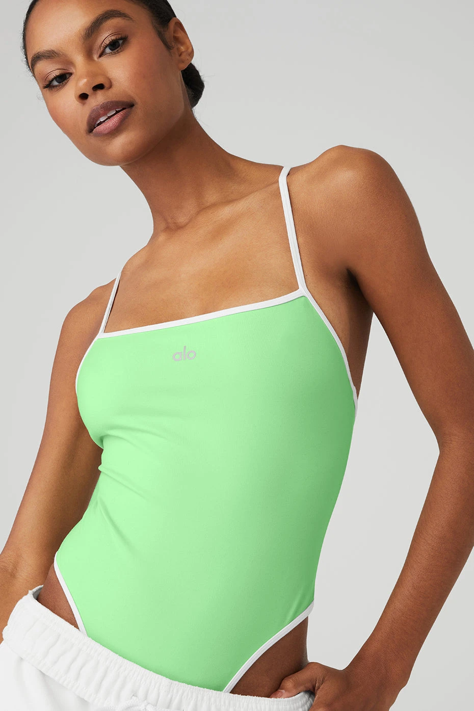 Ivy League Bodysuit - Ultramint/White 4 Ivy League Bodysuit - Ultramint/White - Image 4