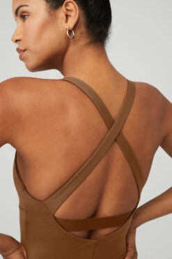 Airbrush Physique Onesie - Cinnamon Brown -Attire Mew Sales W8140R 04455 b1 s1 a4 1 m18