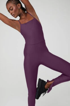 Airlift Disco Daze Onesie - Dark Plum -Attire Mew Sales W8148R 04564 b1 s1 a6 1 m100