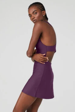 Airlift Fly Dress - Dark Plum -Attire Mew Sales W8155R 04564 b1 s1 a3 1 m100