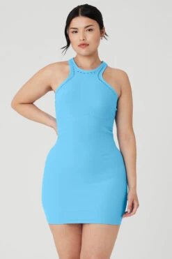 Seamless Open Air Racerback Dress - Azure Blue -Attire Mew Sales W8158R 04830 b1 s4 a1 1 m29