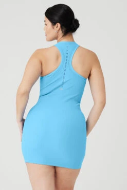 Seamless Open Air Racerback Dress - Azure Blue -Attire Mew Sales W8158R 04830 b1 s4 a3 1 m29