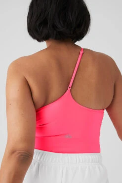 Airlift Plie Bodysuit - Fluorescent Pink Coral -Attire Mew Sales W8162R 04682 b1 s4 a4 1 m127