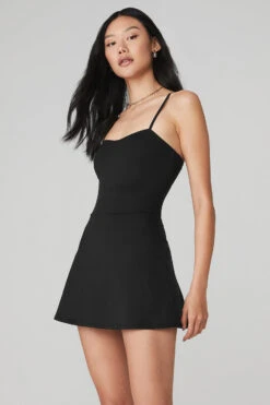 Alosoft Courtside Tennis Dress - Black -Attire Mew Sales W8176R 01 b1 s1 a2 1 m54