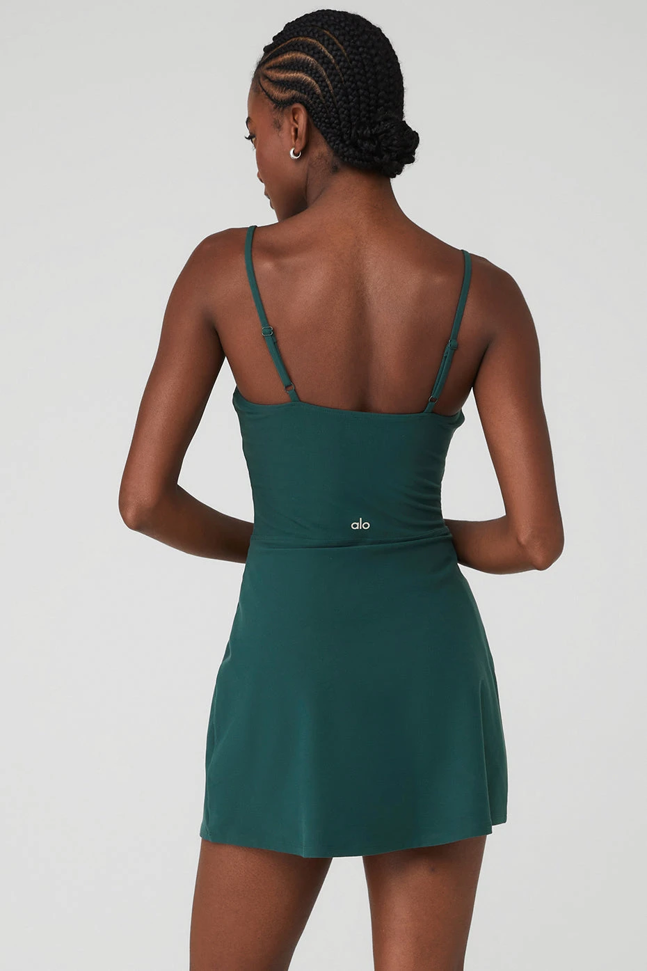 Alosoft Courtside Tennis Dress - Midnight Green 2 Alosoft Courtside Tennis Dress - Midnight Green - Image 2