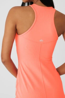 Airlift Ribbed Magnetic Dress - Candy Orange -Attire Mew Sales W8242R 04827 b1 s1 a4 1 m18