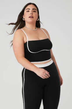 Airbrush Streamlined Bra Tank - Black/White 14 Airbrush Streamlined Bra Tank - Black/White -Attire Mew Sales W9538R 0100 b1 s4 a1 1 m29