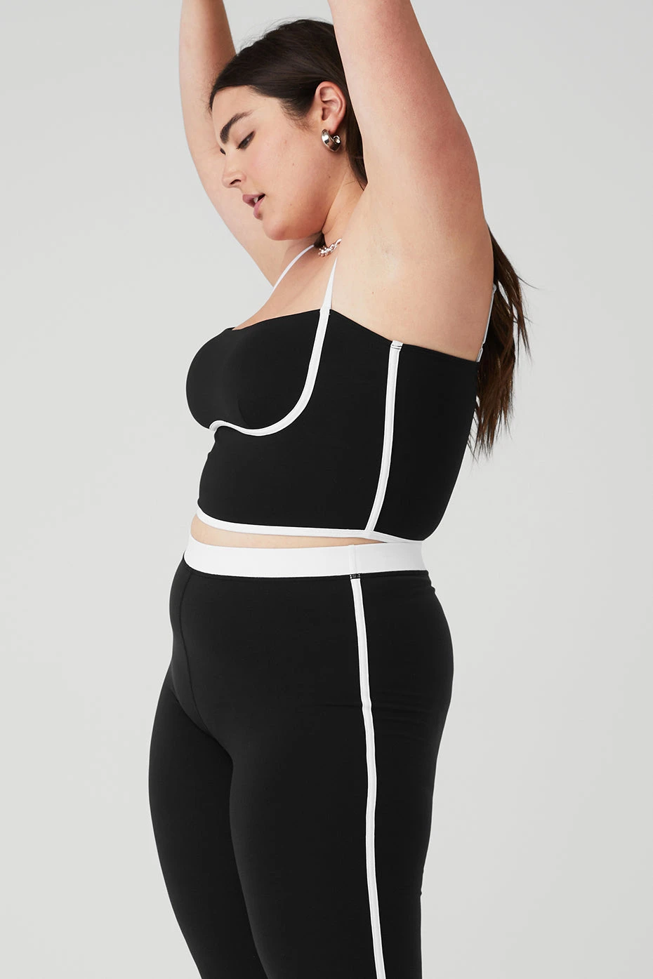 Airbrush Streamlined Bra Tank - Black/White 6 Airbrush Streamlined Bra Tank - Black/White - Image 6