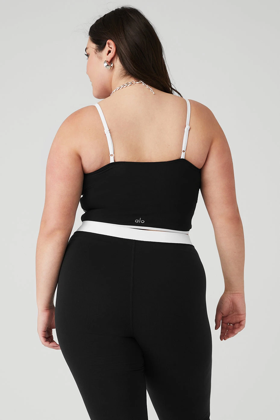 Airbrush Streamlined Bra Tank - Black/White 7 Airbrush Streamlined Bra Tank - Black/White - Image 7