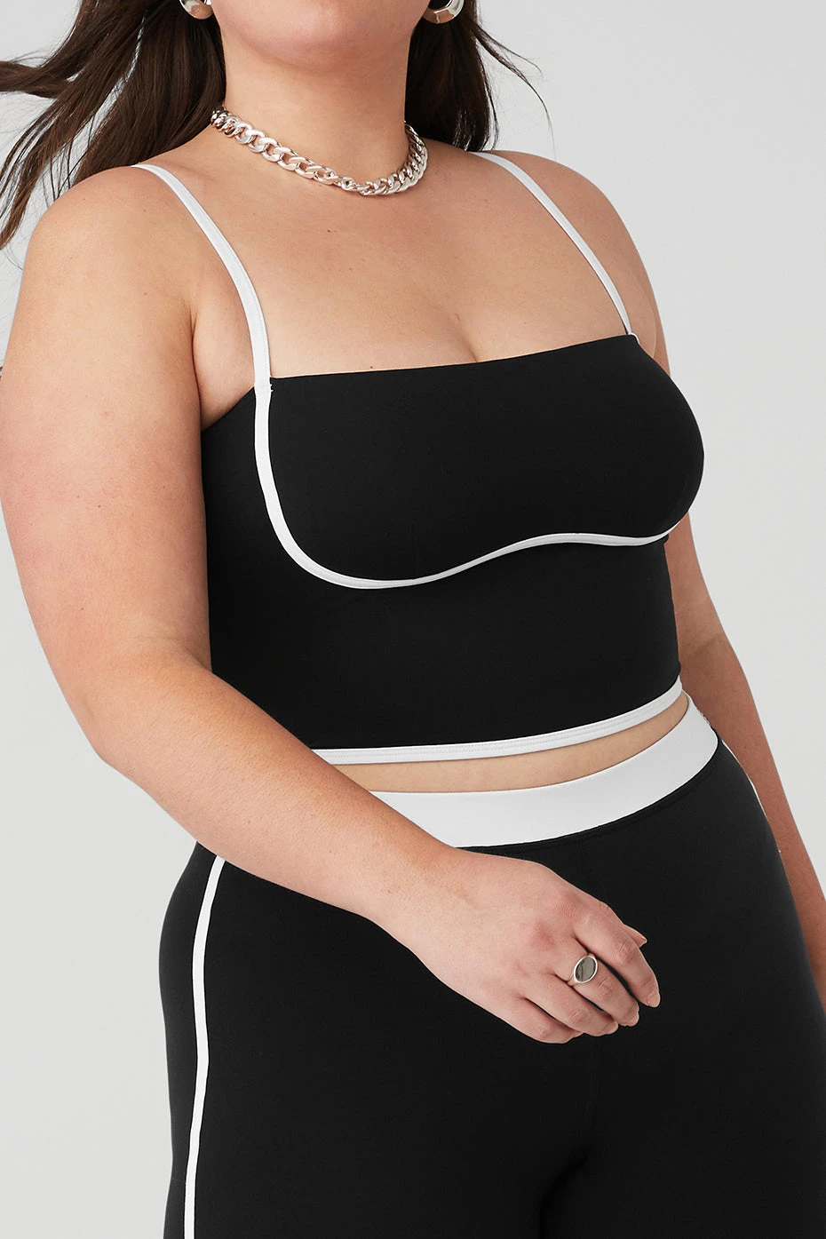 Airbrush Streamlined Bra Tank - Black/White 8 Airbrush Streamlined Bra Tank - Black/White - Image 8