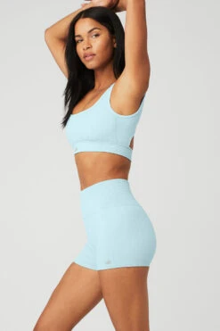 Seamless Cable Knit Bra - Chalk Blue -Attire Mew Sales W9560R 03808 b1 s1 a3 1 m18