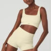 Seamless Cable Knit Bra - French Vanilla