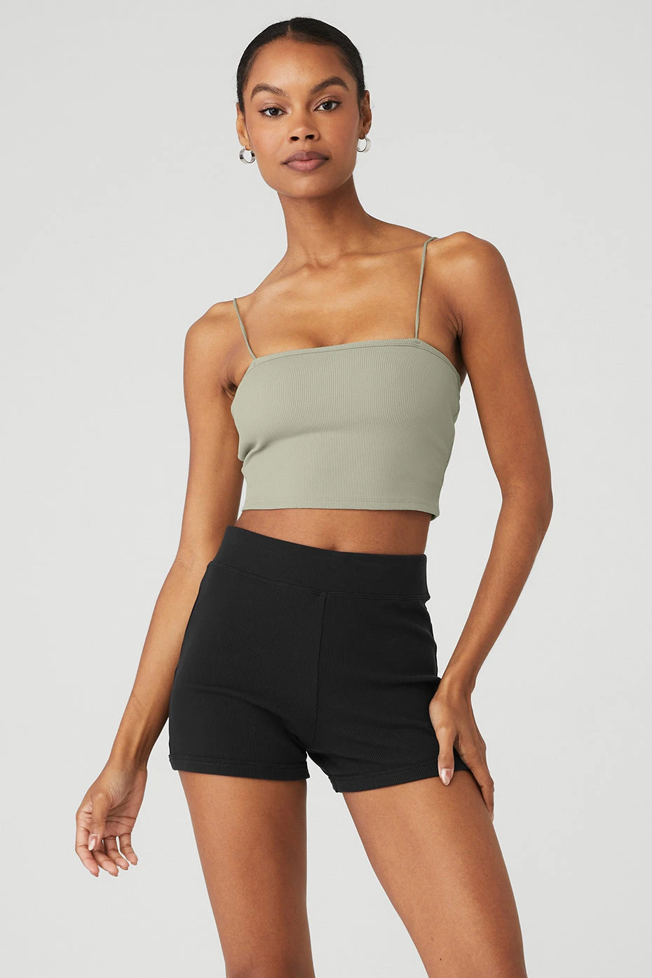 Goddess Ribbed Bandeau Top - Limestone 1 Goddess Ribbed Bandeau Top - Limestone
