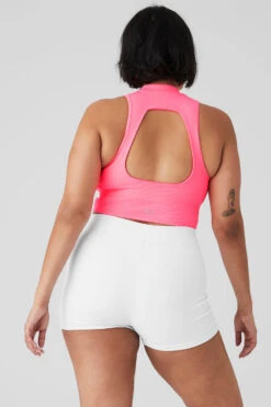 Goddess Rib Cropped Dynamite Tank - Fluorescent Pink Coral 15 Goddess Rib Cropped Dynamite Tank - Fluorescent Pink Coral -Attire Mew Sales W9580R 04682 b1 s4 a2 1 m127