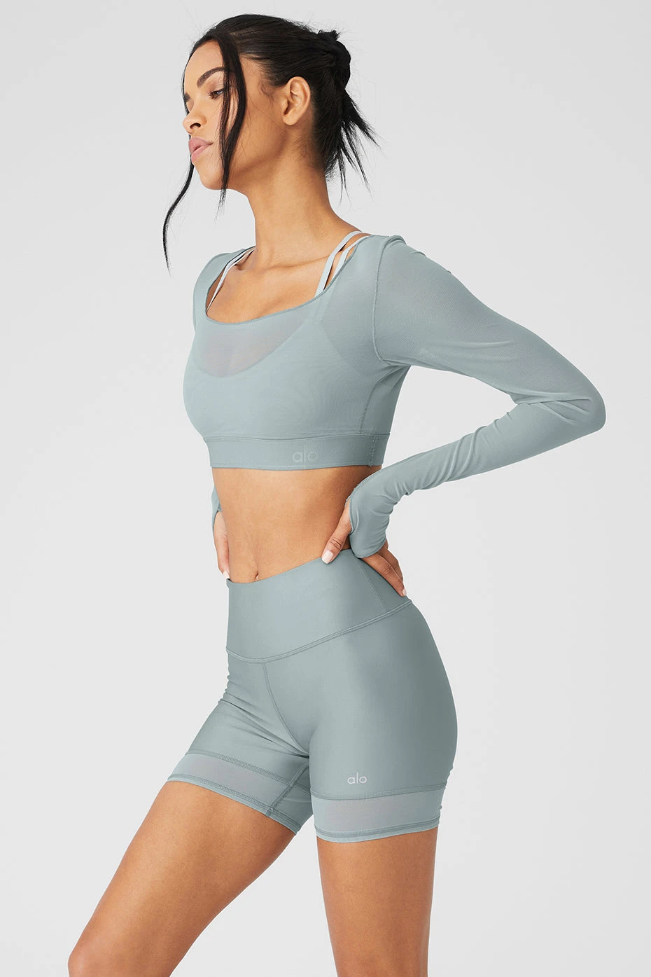 Airlift Long Sleeve Ballet Dream Bra - Cosmic Grey 4 Airlift Long Sleeve Ballet Dream Bra - Cosmic Grey - Image 4